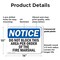 Signmission Do Not Block This Area Per Order Of The, 14 in W x Rectangle, Plastic OS-2PACK-NS-P-1014-L-11085 - alternate 8